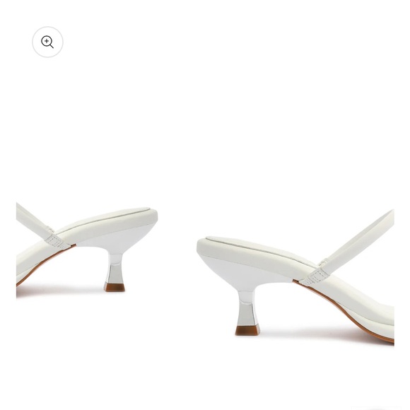 Schutz White Leather Strappy Agatha Mid Sandal, 11 - Picture 4 of 9